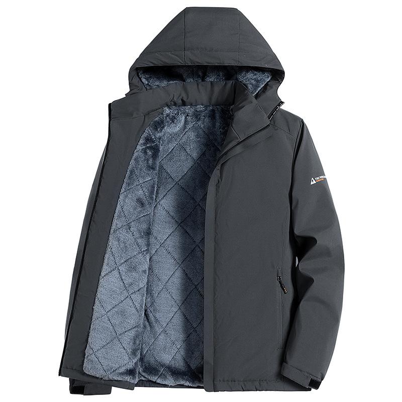 New Handsome Jacket Men's Winter Velvet Thickened Windproof Jacket Youth