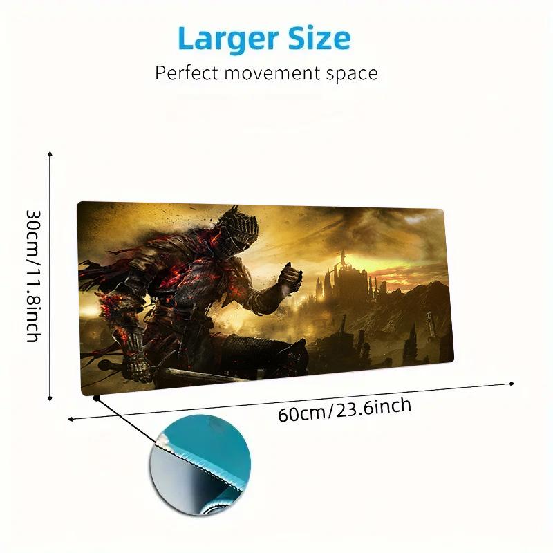DARK SOULS Color Mouse Pad Large Gaming Table Cushion Non-slip Laptop Tablet Big Mousepad XXL Mat Mini PC Playmat With Lock edge