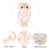 Retro Fashion Cat Eye Stone Owl Brooch For Women Clothing Coat Accessories Gifts