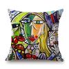Modern Cubism Abstract Art Home Decoration Charater Realism Cotton Linen Sofa Throw Pillow Case Elegant Cushion Cover