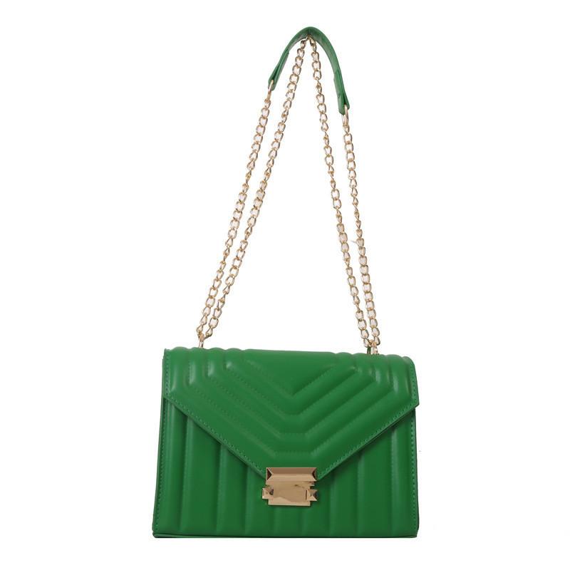 

Trendy 2023 Autumn New Arrival Solid Color Rhombus Shoulder Bag With Chain Strap