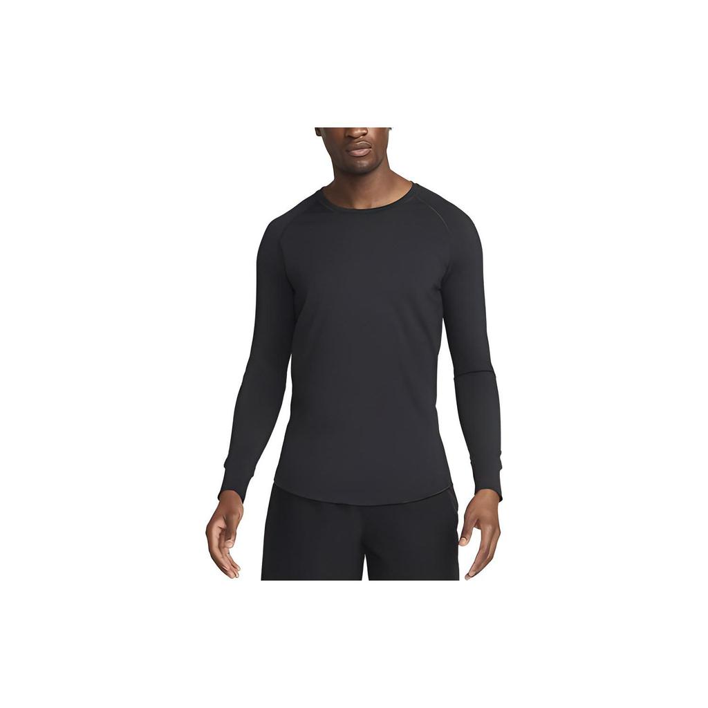 Nike Axis Performance System Logo Crew Neck Long Sleeve T-Shirt Men Tops Black DR1899-010