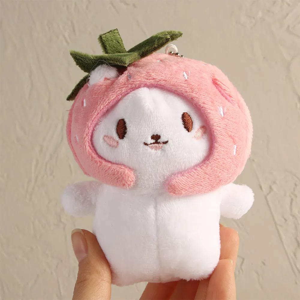 1Pc Cute Snapper Head Set Keychain Cat Plush Action Figure Key Chain Doll Pendant Bag Accessories Baby Keyring