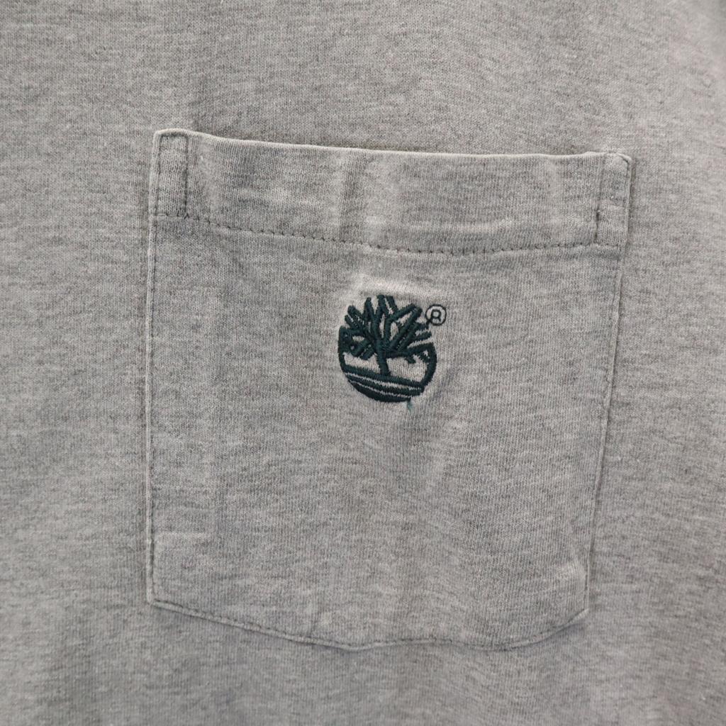 Timberland Short Sleeve T-shirt L Gray Poke T Men's Used