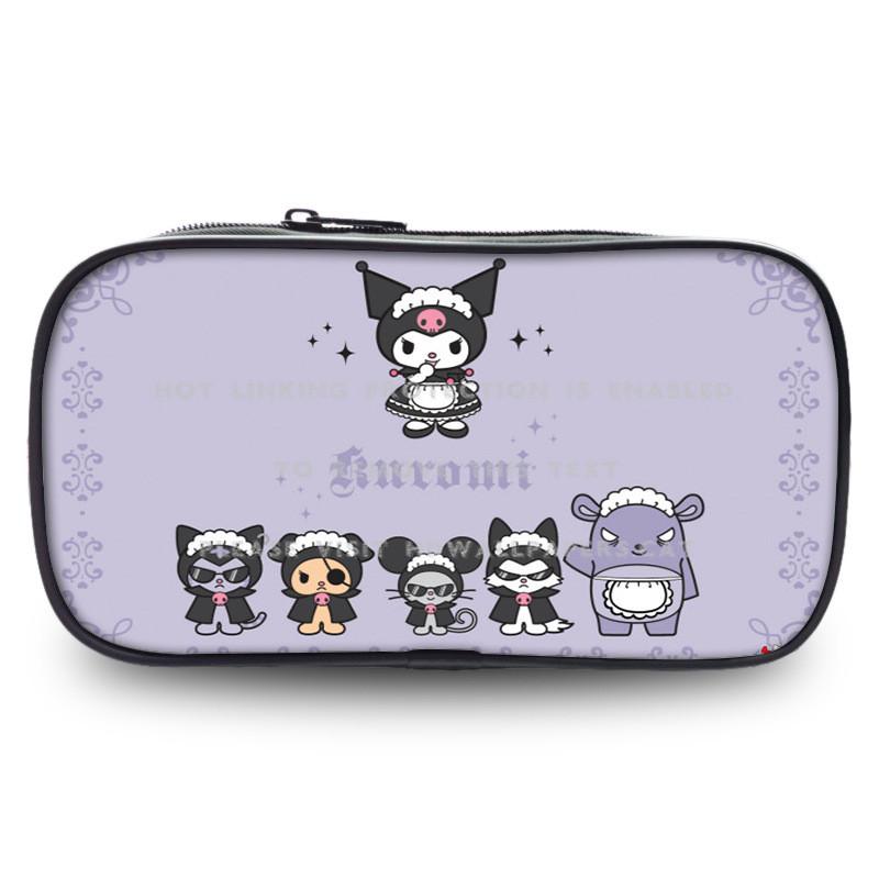 Cute Kuromi Pencil Case Sanrio Student Large Capacity Stationery Storage Bag