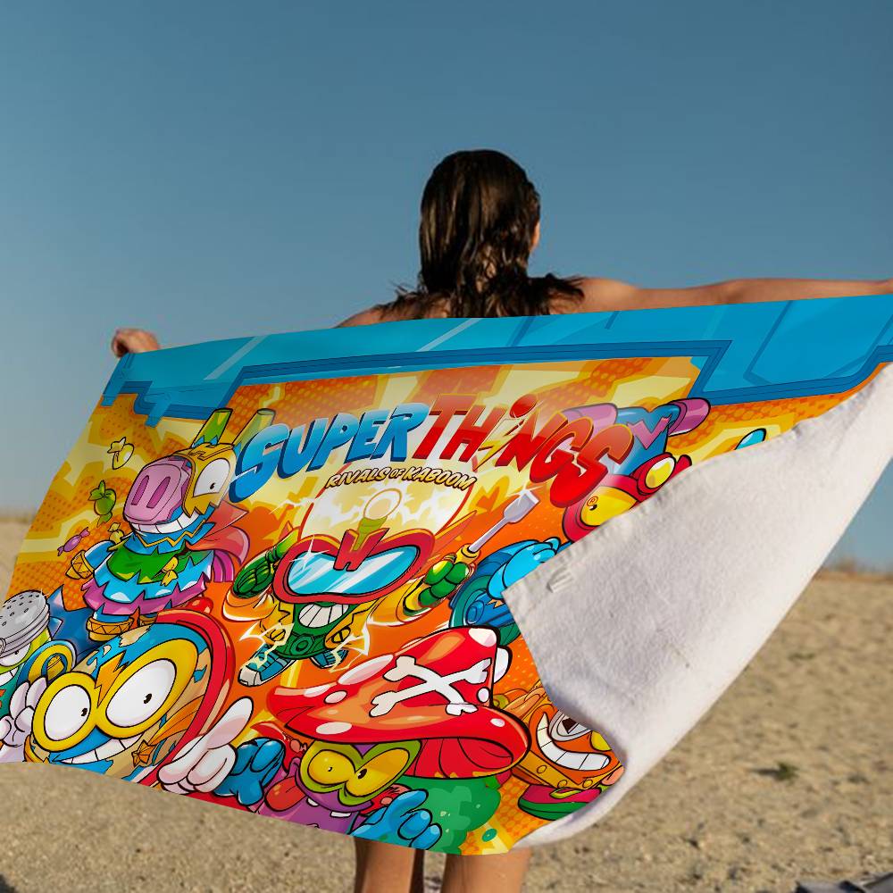 Cute Cartoon Super Zings Microfiber Blanket Quick Drying Beach Towels Oversized Printing Super Absorbent Pool Towel Blanket
