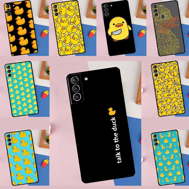 Yellow Duck Phone Case For Samsung Galaxy S25 Ultra S9 S10 S20 S22 S21 S23 FE S24 Plus Portector Cover