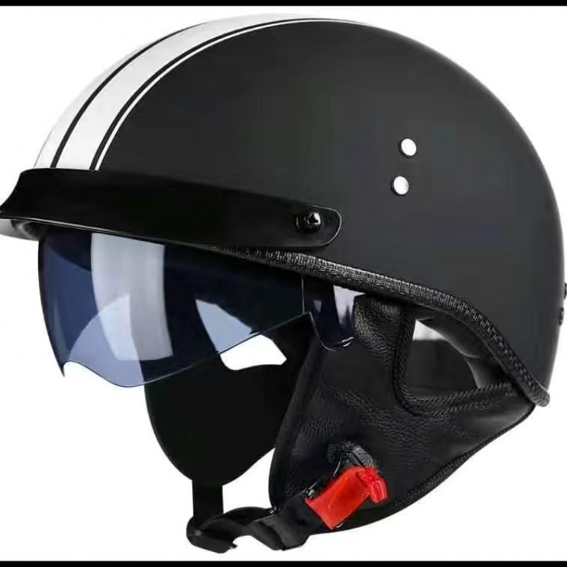 Retro Motorcycle Half Helmet Electric Scooter 3C Certified Sun Protection