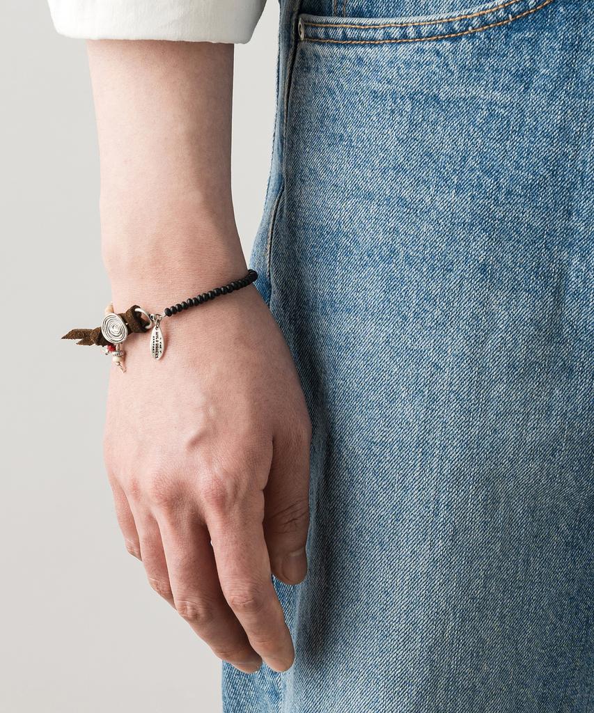 Wild Bricks Mb Ethnic Bracelet (Black&Beige)