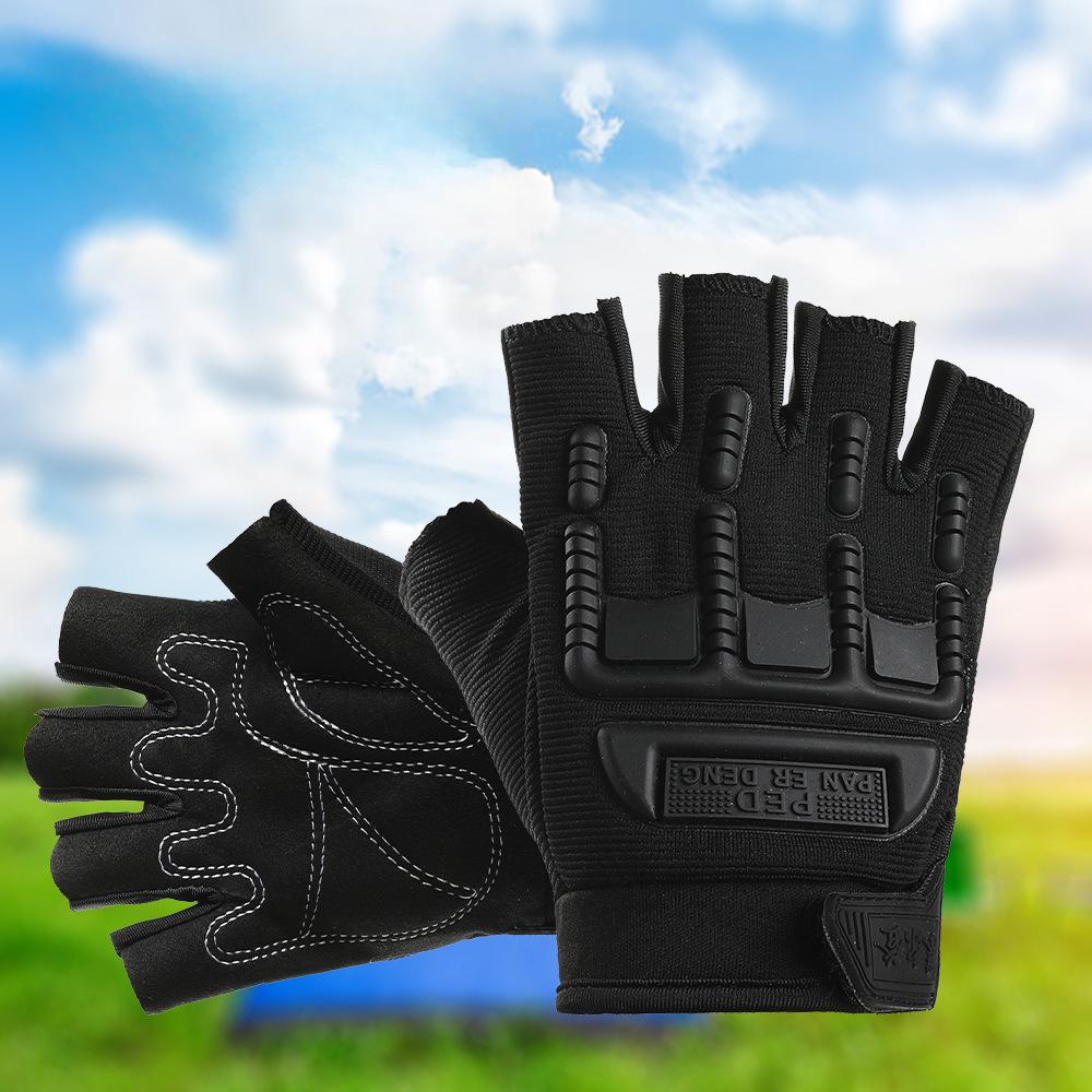 Children's Half Finger Gloves Non Slip Wear Resistant Fighting Outdoor Sports Cycling Balance Bike for Children Boys and Girls  Fitness