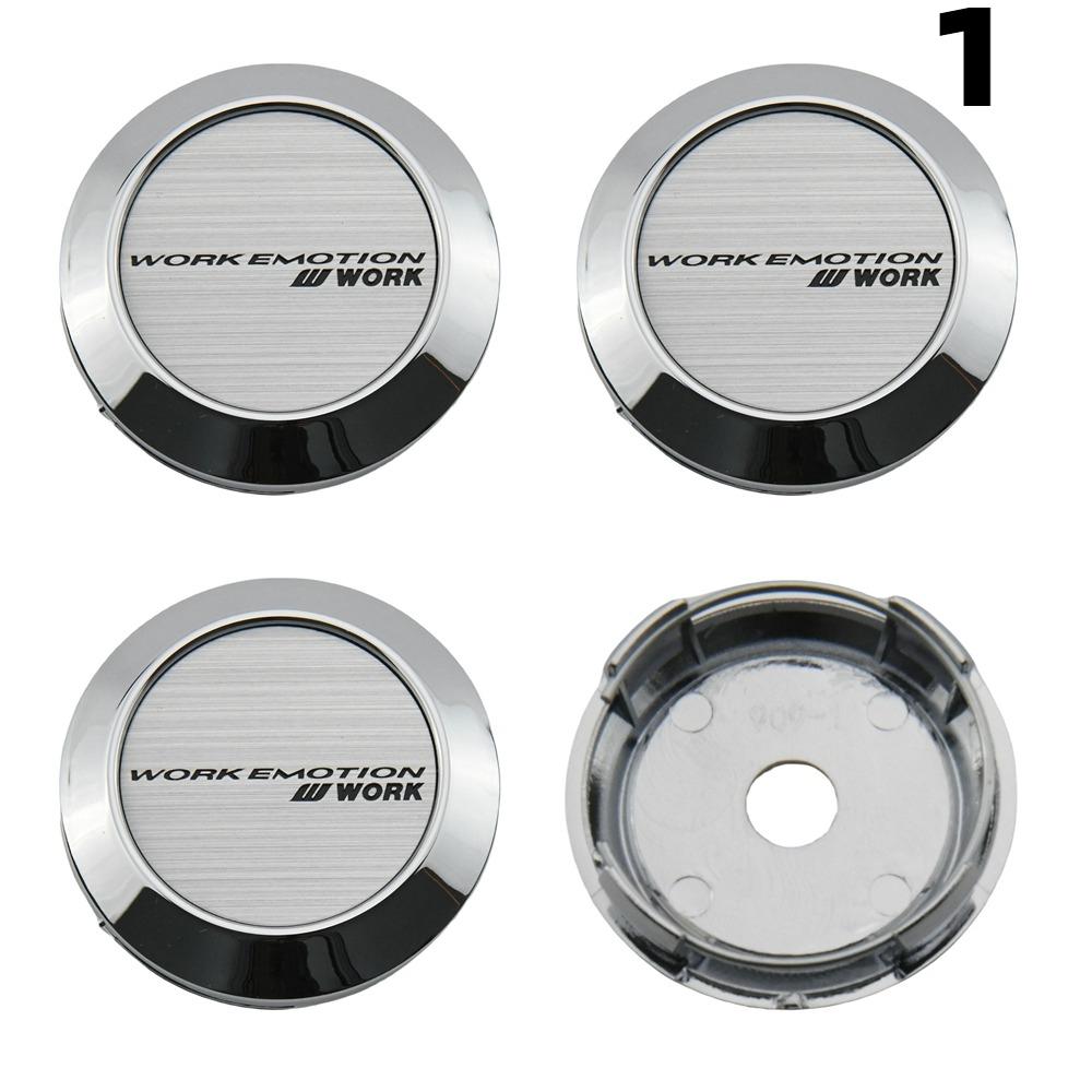 4PCS 64MM OD / 60MM ID Cap For Rims WORK EMOTION EQUIP MEISTER VS Emblem Wheel Center Cap Sport Car Logo Wheel Cover Hub caps