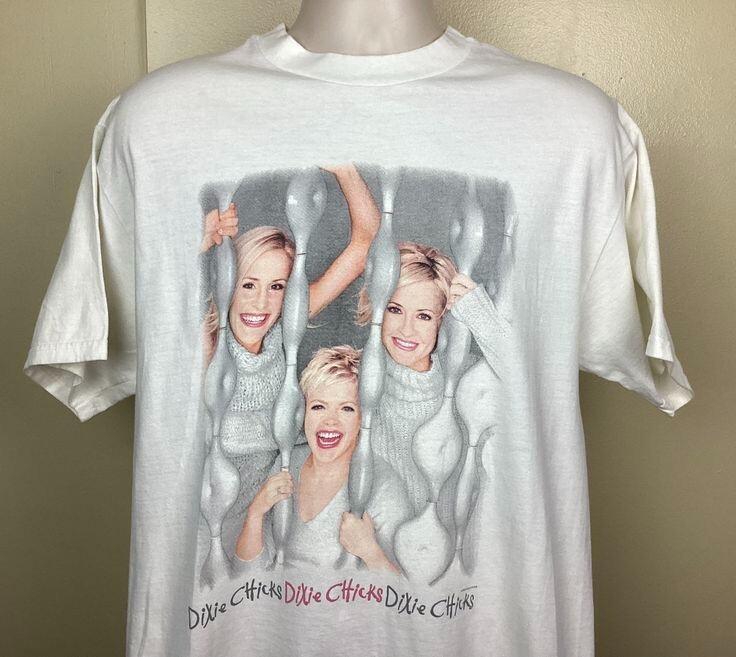 Vtg 2000 The Dixie Chicks Concert T-Shirt White IM0719 Unisex T-Shirt XXL