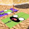 Cartoon funny I-Invader Z-Zim Towel Drying Bath Towel Applicable To Light Swimming Camping Yoga Beach Out
