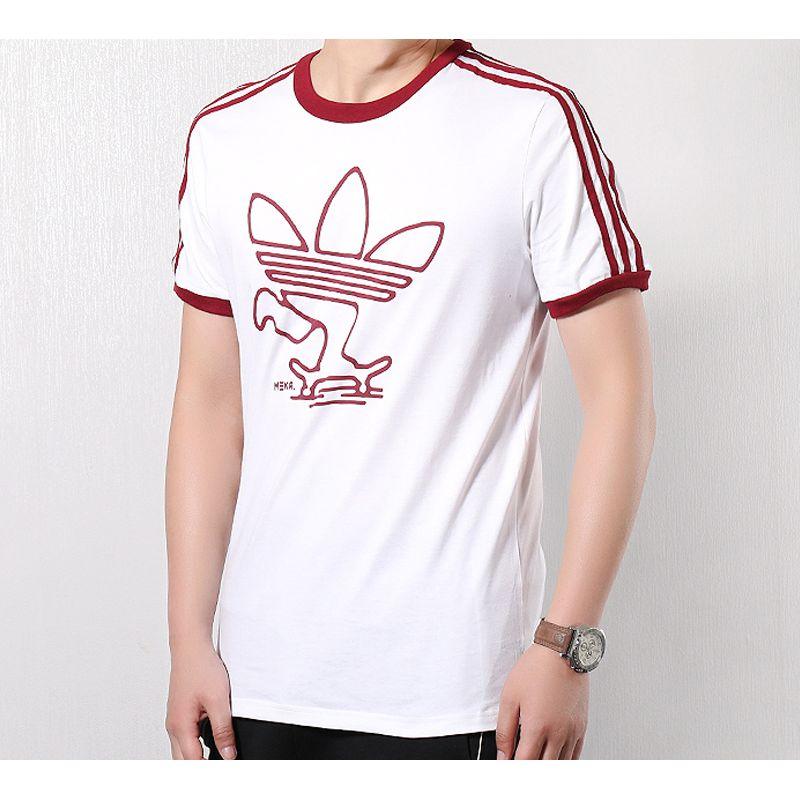Adidas Originals Trefoil Meka Tee With Creative Board Logo Short Sleeve T-Shirt Men Tops White EC4884