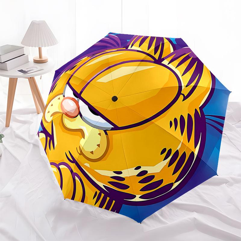 

Garfield Outdoor Umbrella with Automatic Open/Closed Mechanism,Foldable Design,8 Rib Iron Frame Perfect Gift for Fans and Travelers01040