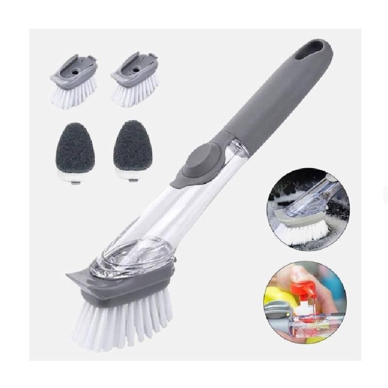 Versatile Automatic Liquid Release Long Handle Kitchen Brush With Non-stick Design Ideal For Pots And Pans