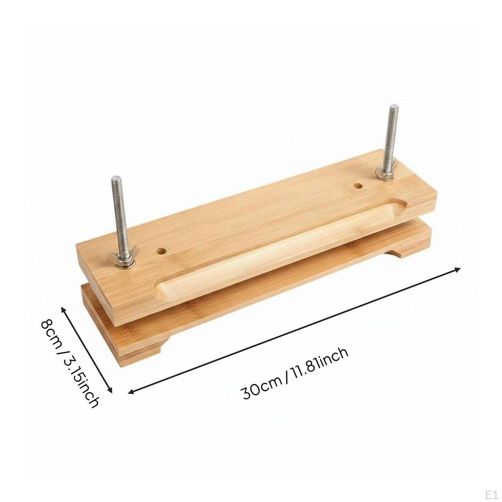 Wooden Bookbinding Press Versatile Use Screw Reversible Manual Paper Clamp for