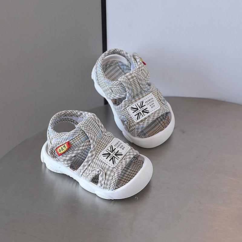New Style Unisex Baby Sandals for 0-2 Years Solid-Soled Cloth Shoes with Soft Soles, Infant First Walkers Cool Kid Shoes