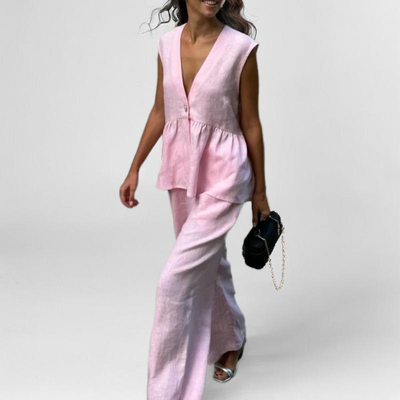 Весна новая европейская и американская женская одежда темпераментная простая офисная однотонный брючный костюм женский S