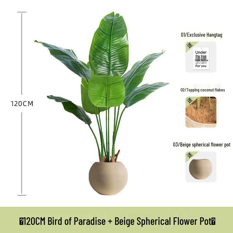 Bird of Paradise Indoor Artificial Floor Plant - Luxurious Bionic Greenery Decor for Living Room