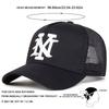 Unisex Buchstaben Kreuz Stickerei Verstellbare Hip Hop Baseballkappe Atmungsaktives Mesh Sonnenhüte Frühling Sommer Outdoor Sport Reisen für Damen Herren