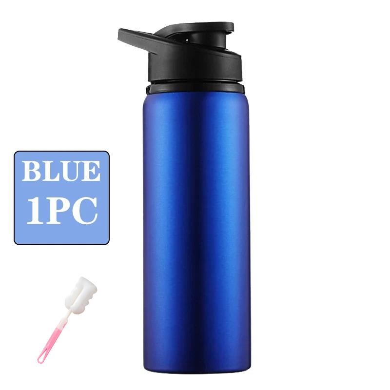 700ml Large Capacity Bike Water Bottle For Outdoor Sports Cycling Hiking Fitness Travel Stainless Steel Straight Drinking Kettle 700ml