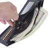 Pánská krátká peněženka PU kůže Bifold peněženka s okénkem na doklady Kapsa na mince Držák na více karet Ležérní kompaktní peněženka pro obchodní a každodenní použití