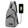 Unisex Canvas USB Charging Sling Bag