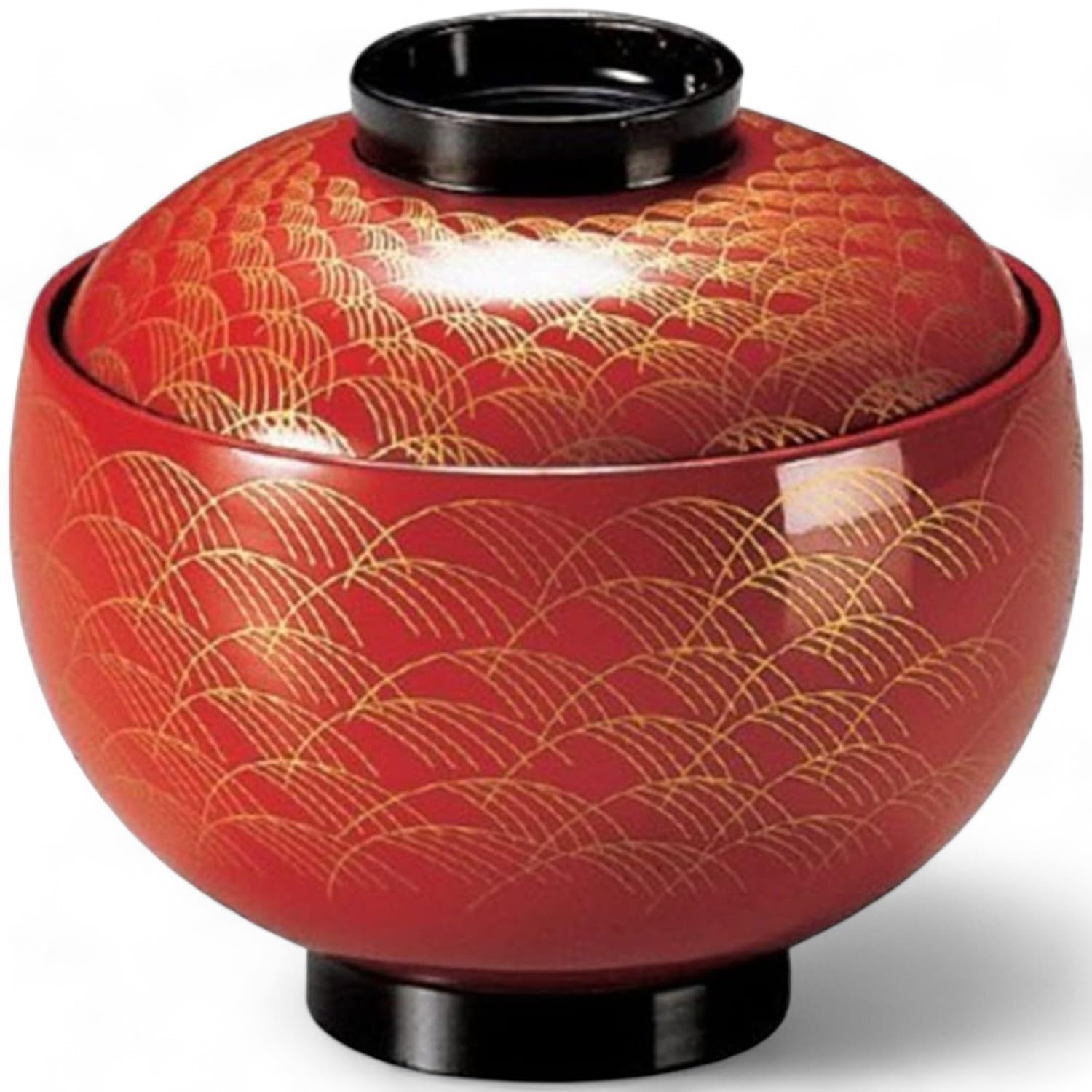 Miso Soup Hotei Vermilion x Made in Japan J-kitchens Bowl, 3.1-inch Bowl, Musashino, 9.7cm 8.9cm,