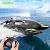 30km/h Racing Boat 2.4g Radio Controlled Rc Boat High Speed Speedboat 20mins 2ch Dual Motor Waterproof Ship Boys Christmas Gift