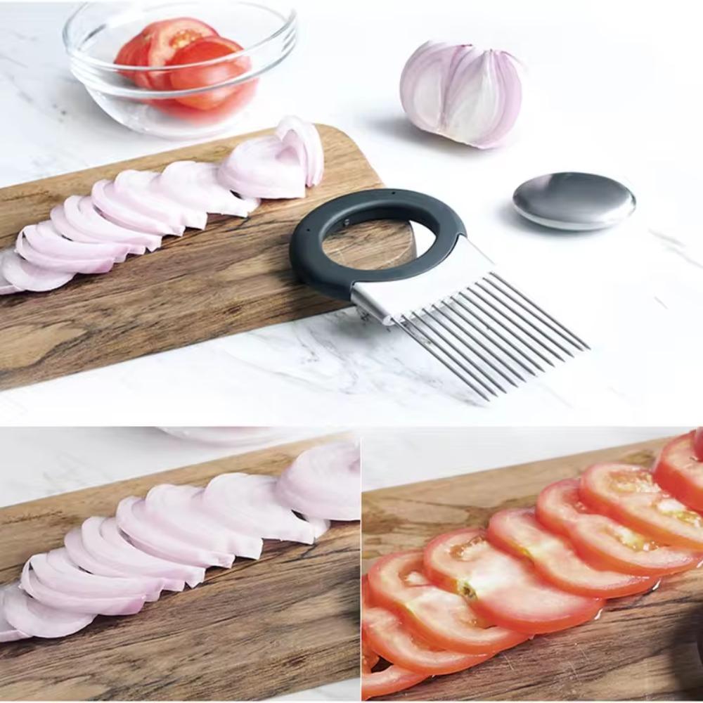 Non-slip Handle Onion Holder Ergonomic Meat Tenderizer Tomato Fork Kitchen Newbie