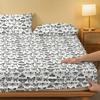1 Simple Modern Butterfly Printed Matte Fitted Sheet, Bedroom Printed Bed Cover, Bedding (Excluding Pillowcases)