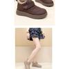Shoes Women's New Fleece Thickened Warm Snow Boots Casual Fashion Versatile Velcro Non-slip Mom Shoes