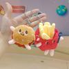 12cm Kawaii Food Bread Hamburger  Dog French Fries Plush Doll Soft Stuffed Plush Pendant Keychains for Children Gifts Toys