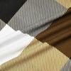 Maglietta a maniche lunghe da donna, casual, con scollo a V, a quadri, aderente, lunga
