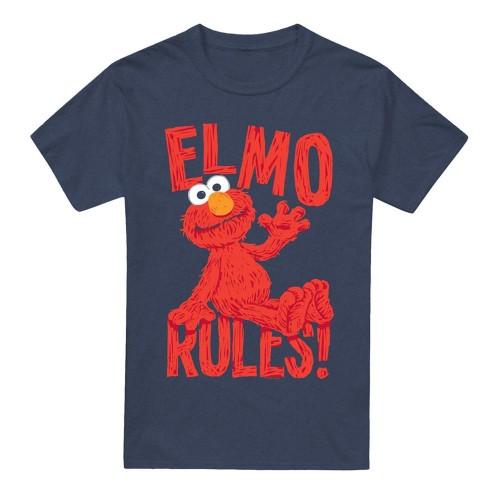 Sesame Street Unisex Adult Rules Elmo Heather T-Shirt