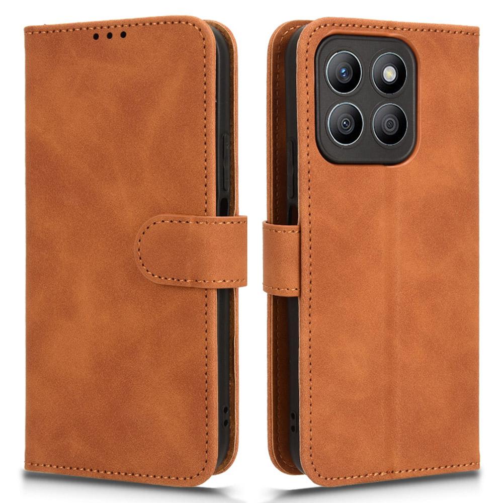 For Honor X8c 4G Leather Case Skin Feel Anti Drop Wallet Flip Phone Cover