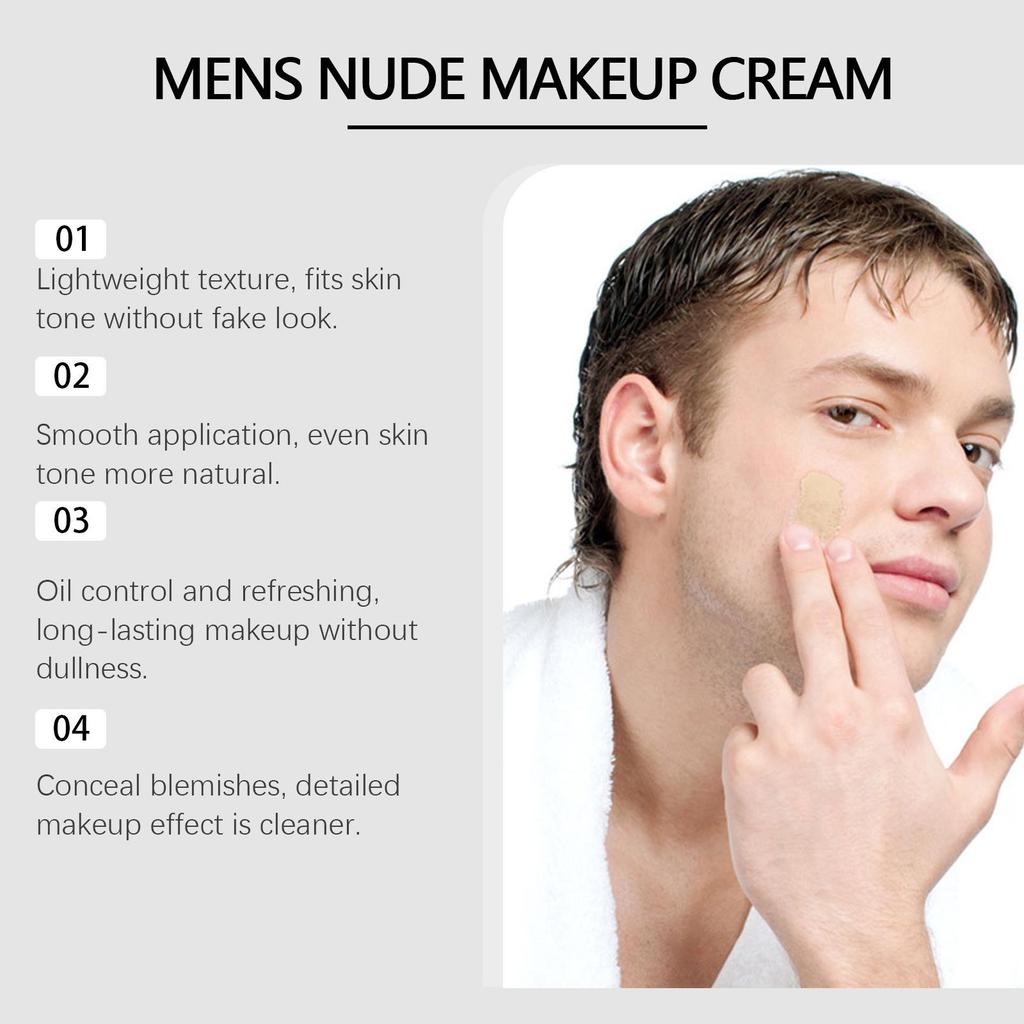 East Moon Men's Nude Light Moisturizing Concealing Cream - Translucent, Waterproof