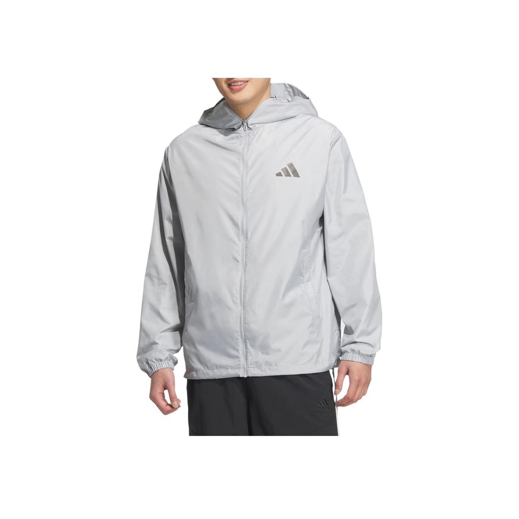 adidas Chaqueta Cómoda Elegante Versátil Color Sólido Chaqueta Unisex Gris Verde Piedra KA9290