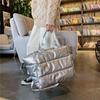 Winter Large Capacity Waterproof Tote Shoulder Bag for Women Space Pad Cotton Feather Down Crossbody Bag Female Casual Handbags
