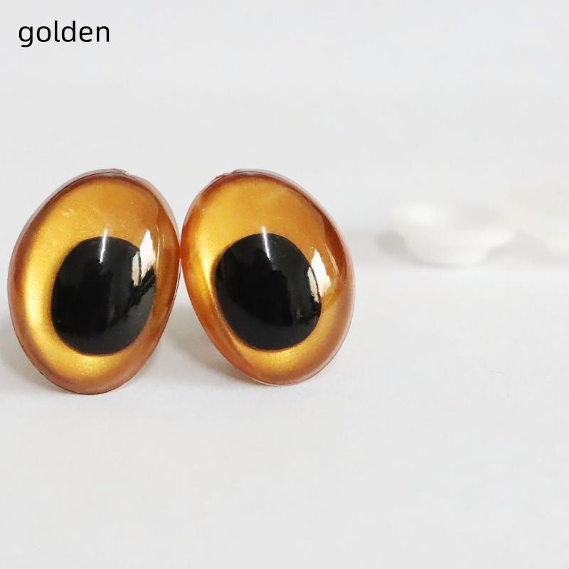 New 10PCS 3D Colorful Safety Eyes Oval Shape for Crochet Toys Amigurumi DIY Toy Doll Making Animal Eye Doll DIY Craft Supplies