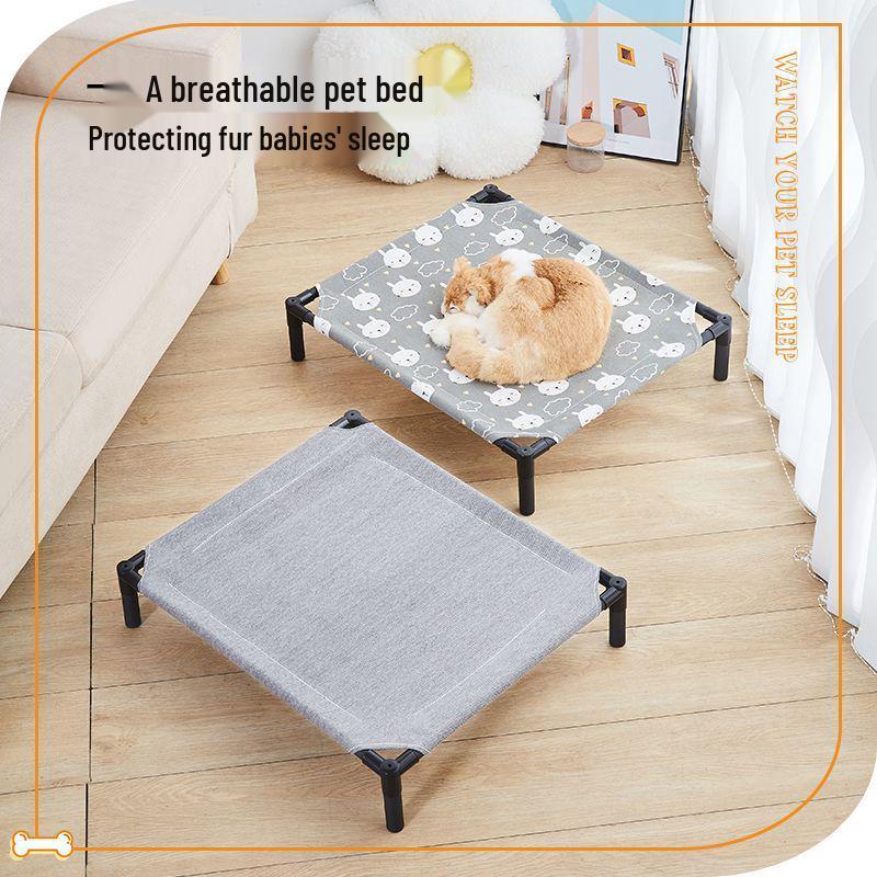 All-Season Pet Bed: Moisture-Proof, Breathable, Removable, Washable, Cool Off-the-Ground Nest for Cats and Dogs