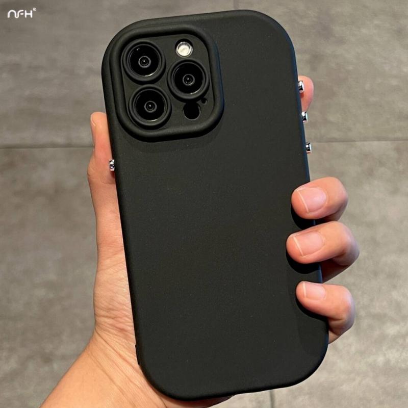 Per iPhone 14 15 16 Pro Max Colore Caramella Forma ad Arco Telaio Morbido in Silicone Custodia per Telefono Per iPhone X XR 11 12 13 Copertura Protettiva Lente