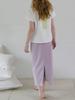 Elssibeui Shirred Waist Midi Skirt_Light Purple