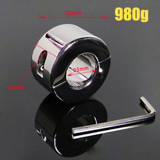 Metal Stainless Steel Scrotum Binding Pendant Ring Penis Weight Bearing Horseshoe Ring Penis Delay Adult Sex Sex Product