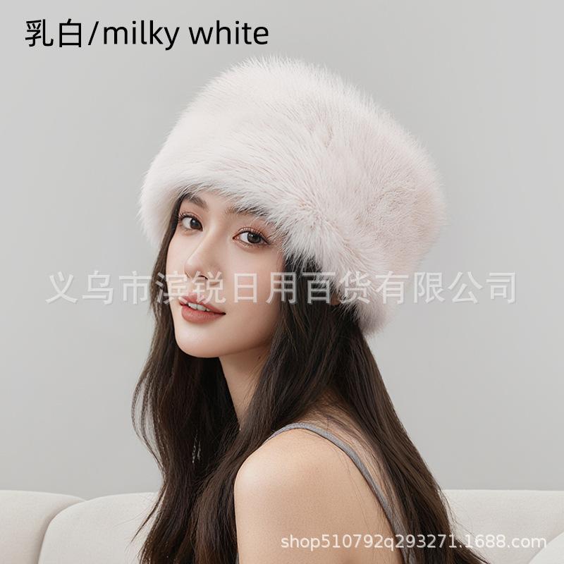 

Антична біла капелюх без верху плюшева етнічний стиль пов язка на голову фото зі снігом супер казковий лисяче хутро порожній циліндр One size слонова кістка