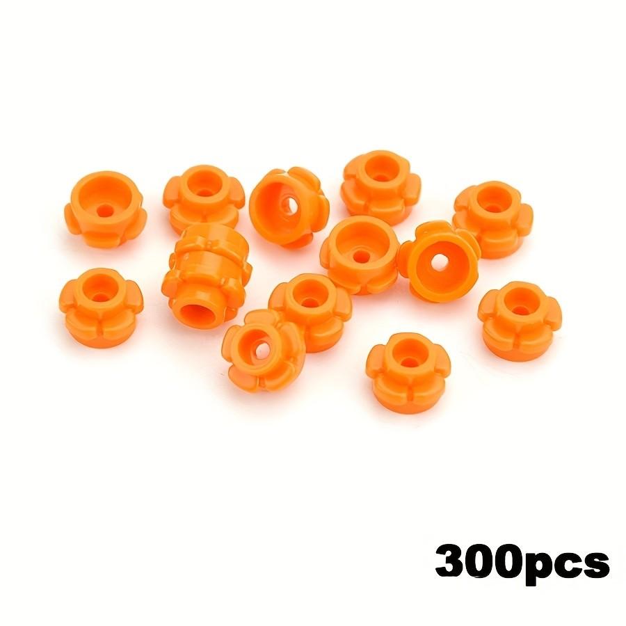 300PCS Round 1x1 with Flower Building Blocks 5 Petals Brick Particle Educational Toys Birthday Kid Gift