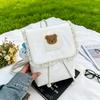 Schoolbag Cute Girls Backpack Women's 1011 Summer New Fashion Commuter Class School Bag Large Capacity Bear Backpack
