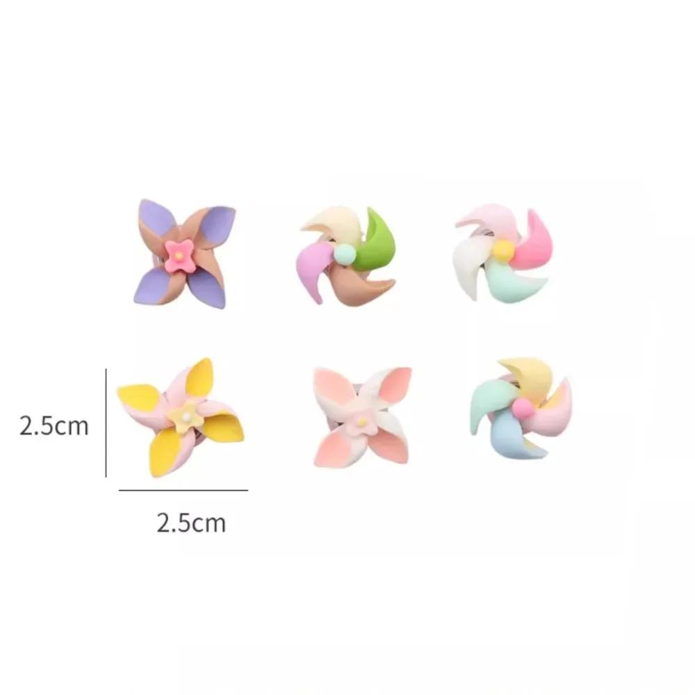 6pcs Small Car Windmill Ornaments | ABS Candy Color Rotating Gyroscope Adorable Auto Ornaments for Girls - Windmill Decor