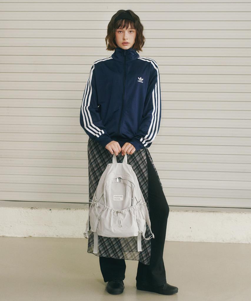 Masmarulez Mini Ver. Ribbon Pocket Backpack_Light Gray